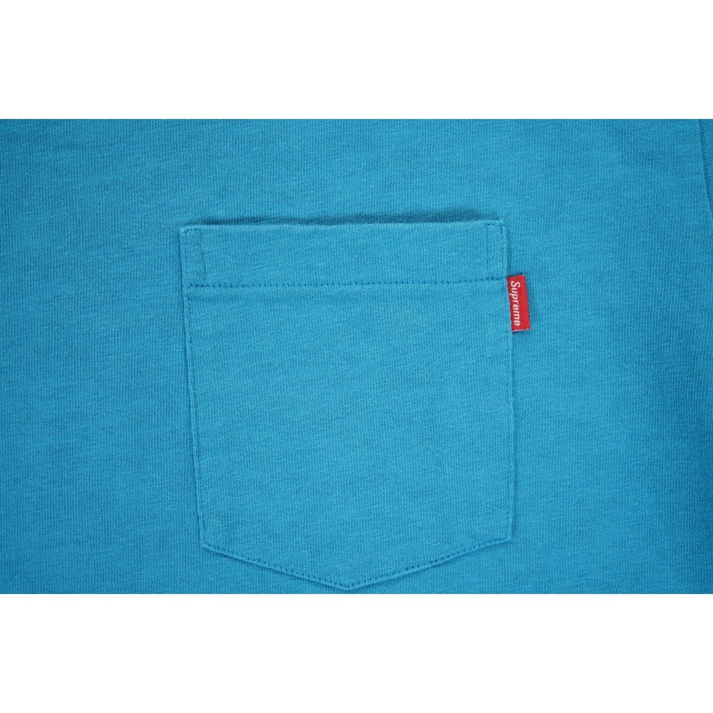 Supreme Men's Short Sleeve Pocket Tee Dusty Blue Large - Picture 5 of 6